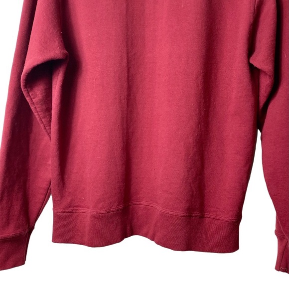 Champion Powerblend Crewneck Sweatshirt Red Wine Maroon Pullover Athletic Mens L - Picture 10 of 15